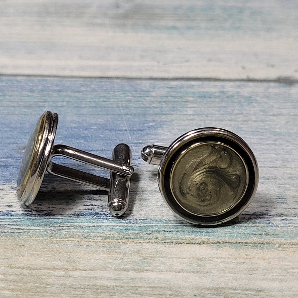 Enamel Cufflinks.